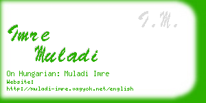 imre muladi business card